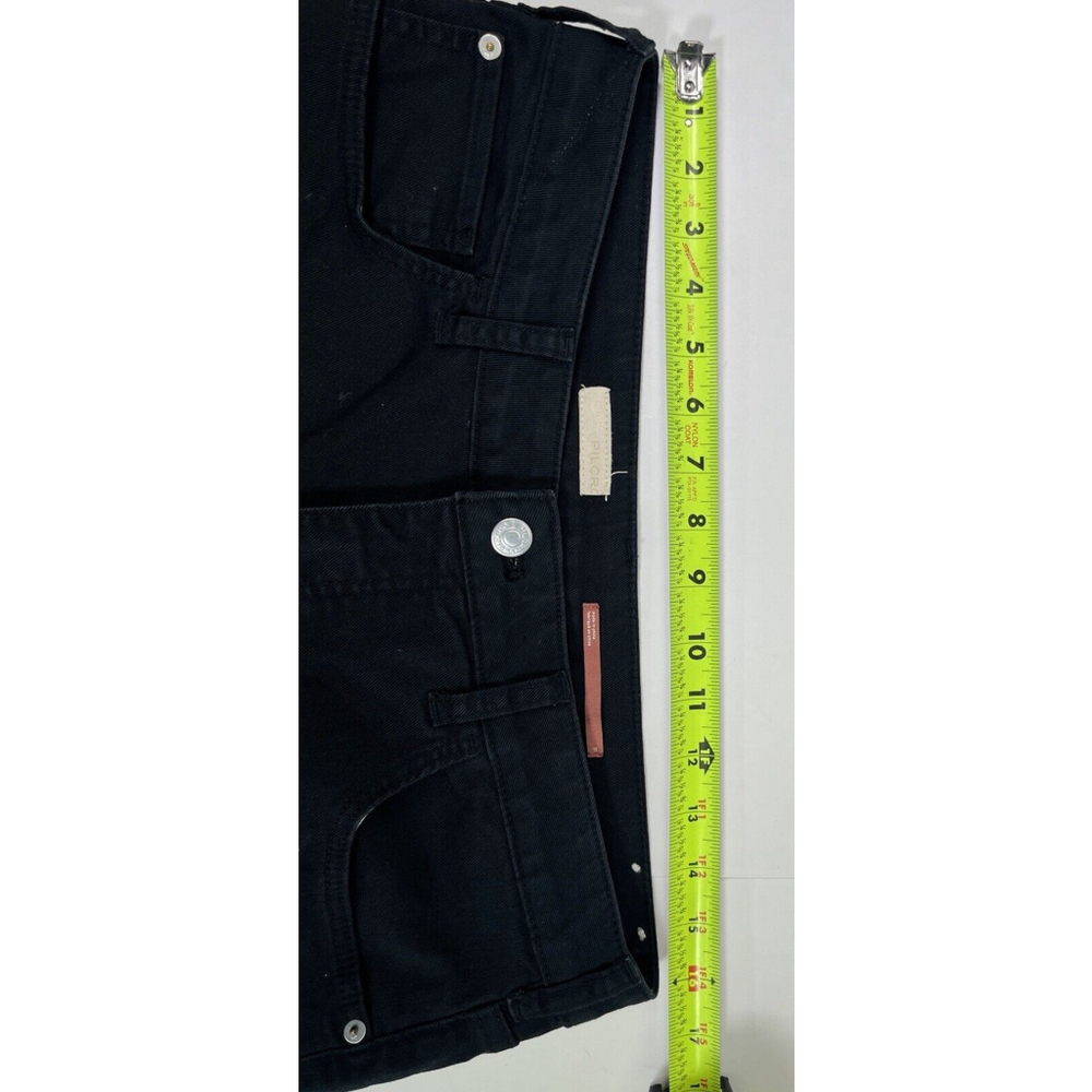 Anthropologie Pilcro Black Cropped Jeans Size 31 The Icon Raw Hem Bronze Studded - Picture 15 of 16